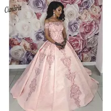 Бальное кружевное бальное платье с вырезом лодочкой Пышное Платье С Рюшами Аппликация Длина до пола Vestido de fiesta длинное платье для выпускного