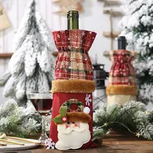 Рождественская бутылка вина КРЫШКА Рождественский подарок мешок для конфет Рождество украшение для стола новогодние вечерние поставки