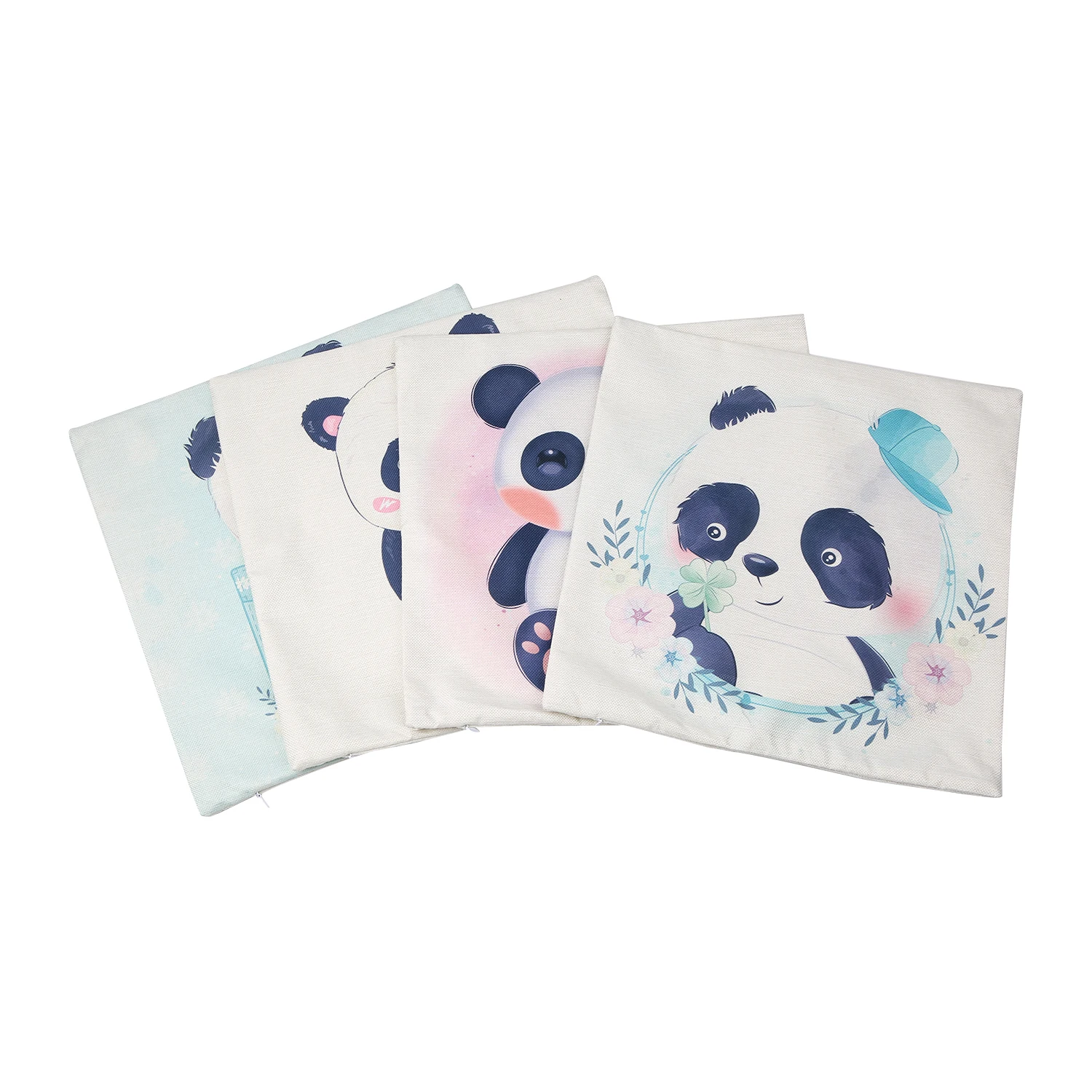 Hot Flax Throw Pillow Case Soft Comfortable Breathable Cushion Cover 4 Style Cute Panda Patterns For Home Office | Дом и сад