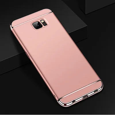 Роскошный металлизированный чехол для телефона для Samsung Galaxy S8 S9 плюс S6 S7 край J4 J6 A50 A40 A60 A70 A20 A30 A10 жесткий чехол - Цвет: Rose gold