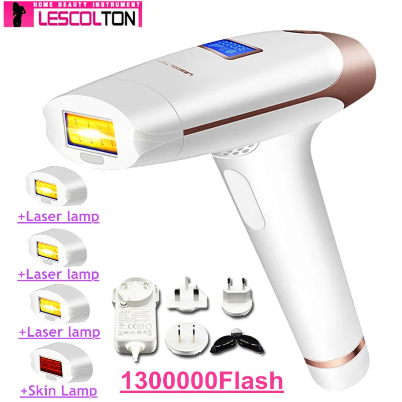 LESCOLTON 5в1 4в1 3в1 2в1 лазерный эпилятор для волос с ЖК-дисплеем Depilador устройство для постоянного удаления волос лазерный домашний эпилятор - Цвет: Five lamps white