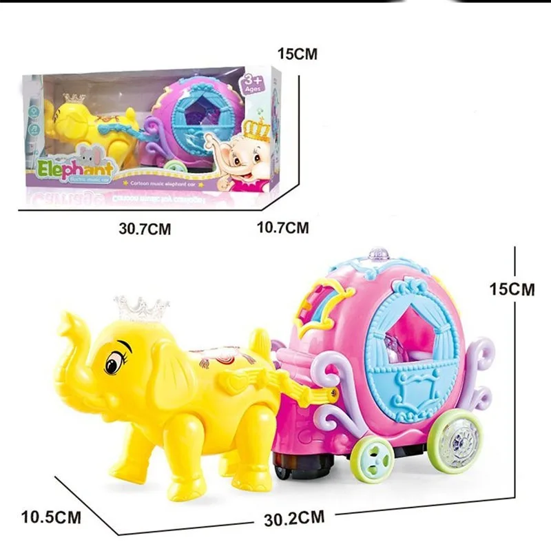 

Children Electric Universal Car Electric Baby Cartoon Elephant Toy Car Boy Sound And Light Toy 3-6-Year-Old