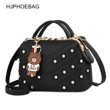 

HJPHOEBAG Women Shoulder Bag Flowers adorn Femme Luxury Designer High Quality Leather Famous Brand Ladies Shoulder Bag YC288