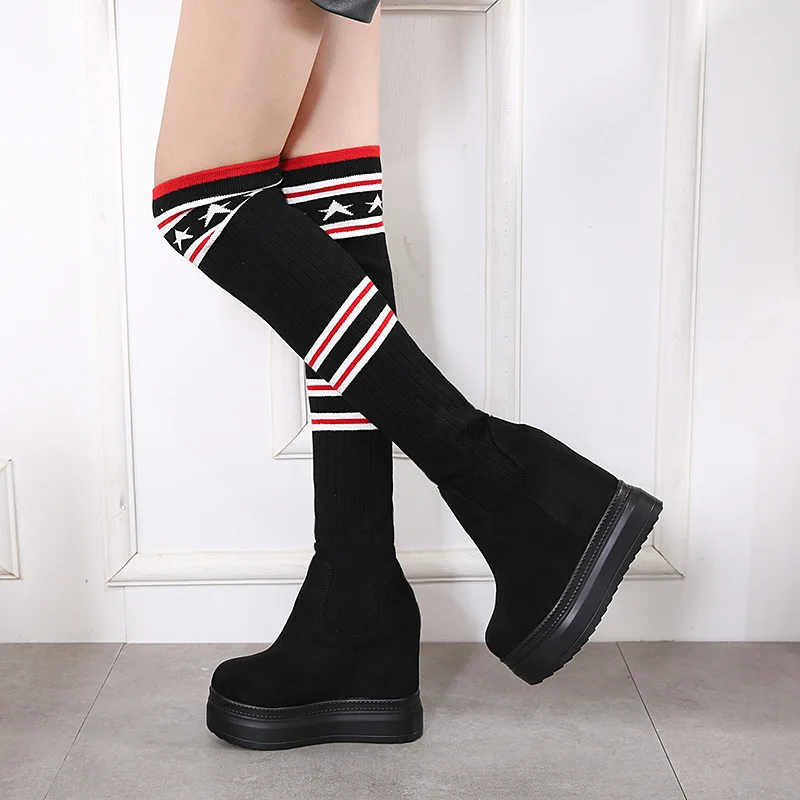 

Shoes Women Boots Winter Sexy Thigh High Heels High Sexy Round Toe Booties Ladies Bootee Woman 2019 Lace Up Luxury Designer