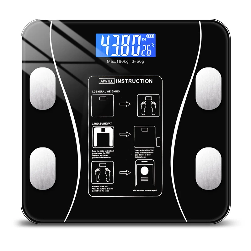 Весы умные Беспроводные цифровые весы для ванной комнаты анализатор композиции тела со смартфоном приложение Bluetooth - Цвет: charging