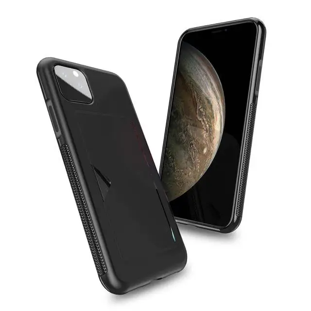 Dux Ducis Pu кожаный чехол для карты для Iphone 11 Роскошный кошелек карта задняя крышка для Iphone 11 Pro Max противоударный чехол Funda - Цвет: Черный
