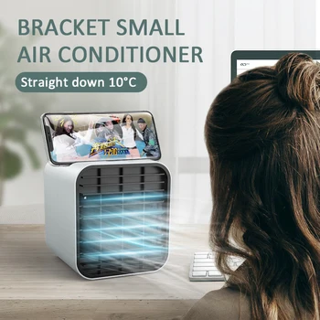 

Fast Ship! 3 Colors 3-in-1 Mini Air Conditioner Cooling Artifact Desktop Defrigeration Spray Small Fan Student Office Cooler Fan
