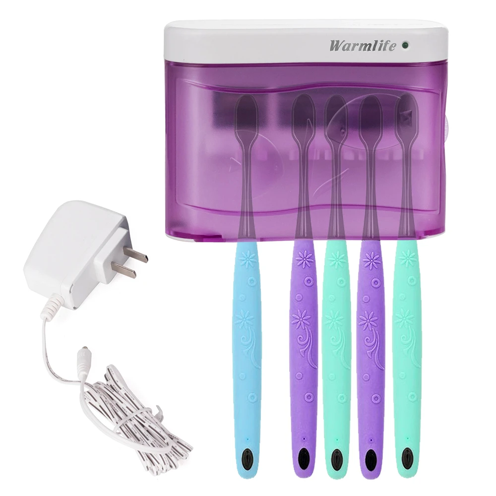 

Household UV Toothbrush Sanitizer Wall-Mounted Toothbrush Holder UV Light Sterilizer Box Toothbrush Cleaning & Disinfection Tool