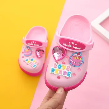 

Cartoon Kids Slippers Children Cave Shoes Boys Girls Outdoor sandals Beach water Flip Flops Breathable Light Toddler Slipper