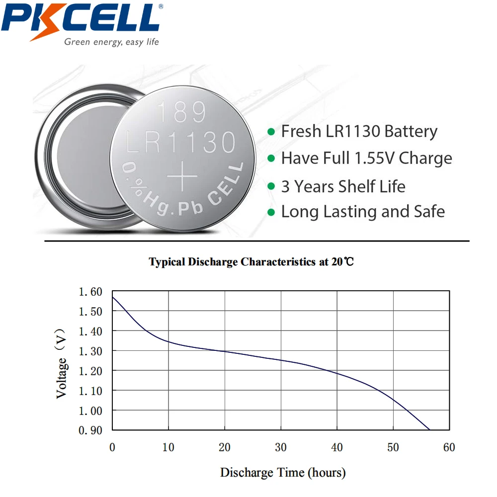 20 шт/уп, 2 отделения для карт, PKCELL 1,5 V AG10 389 LR54 SR54 SR1130W 189 SB-BU L1130 1130 LR1130 аккумулятора кнопочного типа щелочной аккумулятор монета Батарея