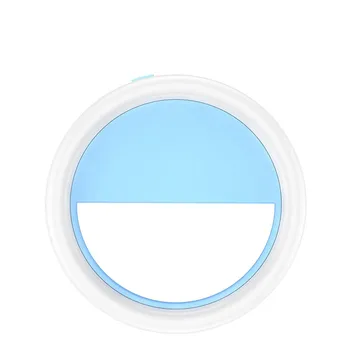 

LED Round Mobile Phone Fill Light Makeup Fill Light Self-timer Flash Powered By 2 AAA Battery for iPhone Samsung Xiaomi Youtube