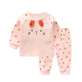 

Spring and Autumn new long-sleeved trousers newborn baby suit Korean version lovely girls baby wear two-piece Class A pure cotto
