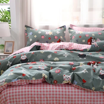 

Gray girl bedding set,Plant flowers Duvet Cover with Pillowcase 220×240/200×200/160×200 quilt Cover，king Size Blanket cover,2020
