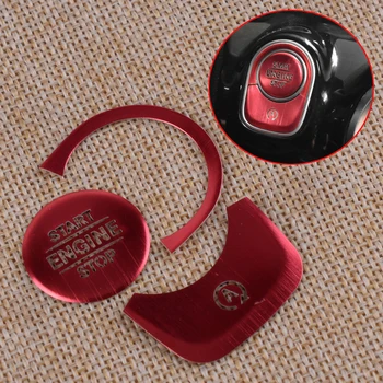 

CITALL Red Metal Car Engine Start Stop Button Switch Sticker Cover Fit for Benz A-Class A220 W177 2019