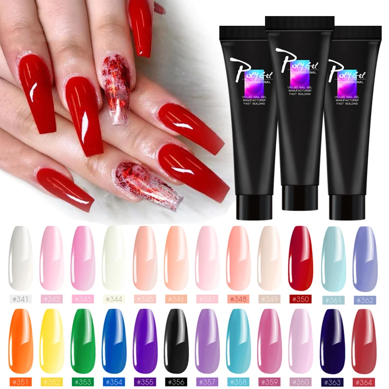 

Zation Painting Polygel Neon 28 Colors Primer Poly Gel Fast Building Extensions Gellak Poly Gel UV Builder Quick Nail Polish