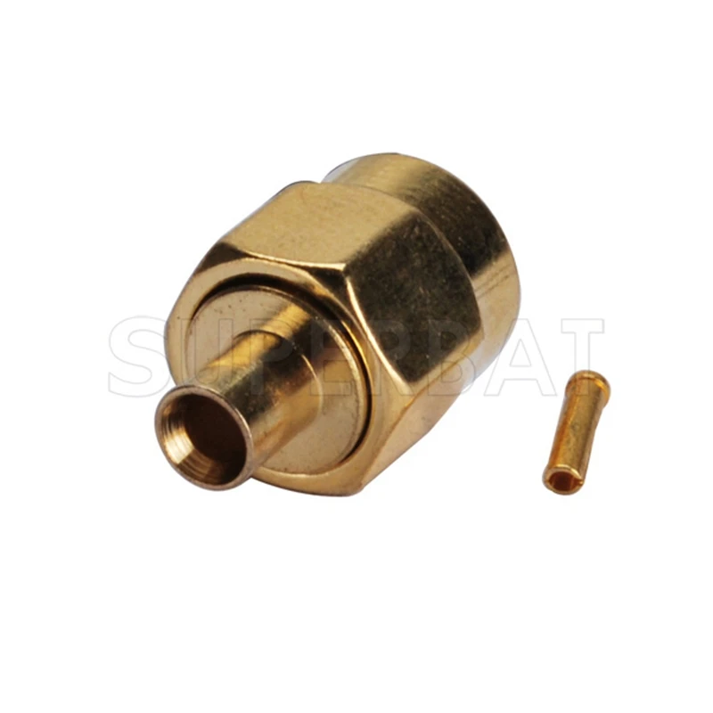 

Superbat RP-SMA припой Штекер (гнездовой контакт) RF коаксиальный разъем для полужесткого кабеля. 086 ",RG405