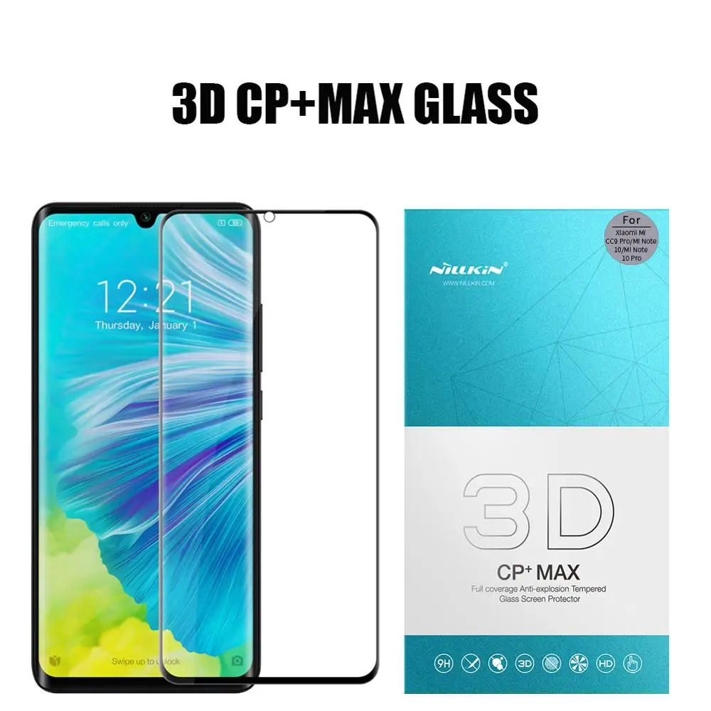 Для Xiaomi Mi CC9 Pro Note 10 Pro, закаленное стекло, защита экрана Nillkin 3D, полное покрытие, Защитное стекло для Xiaomi Mi Note10 Pro - Цвет: 3D CP MAX