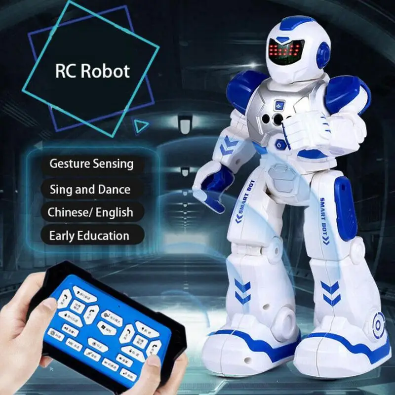 Bluetooth RC Robot Toy Mechanical Intelligent Robotics Dancing Singing Gesture Sensing Recording Robot Children Toys