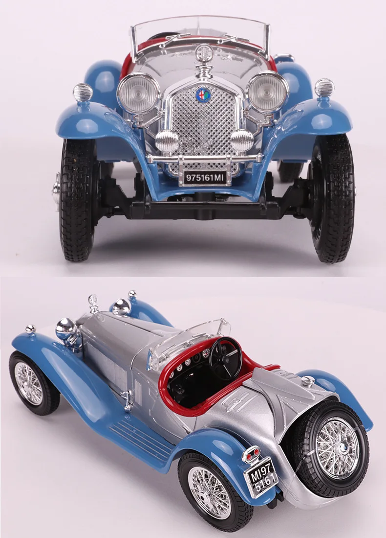 1:18 высокая имитация Альфа Ромео 8c литая модель машины Модель винтажная Классическая машина для детей Подарки