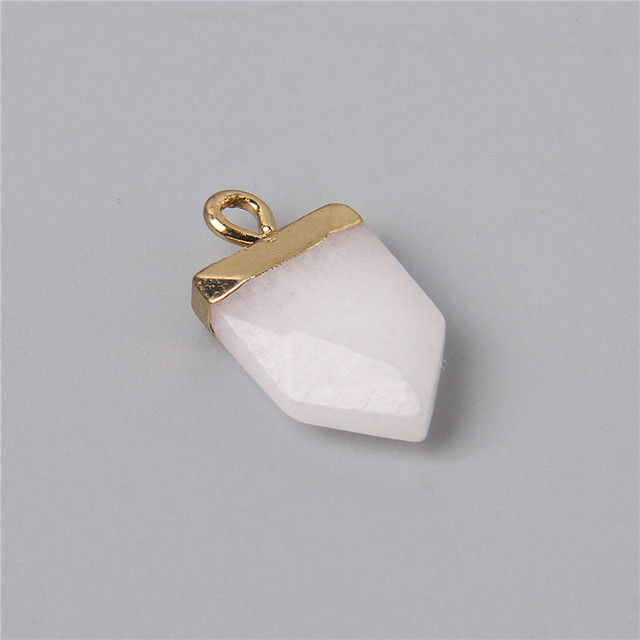 Natural Green Blue Yellow Stone Pendants Charm for Making Jewelry Necklace Earring Bracelets Women Men Diy Handmade 10x18mm