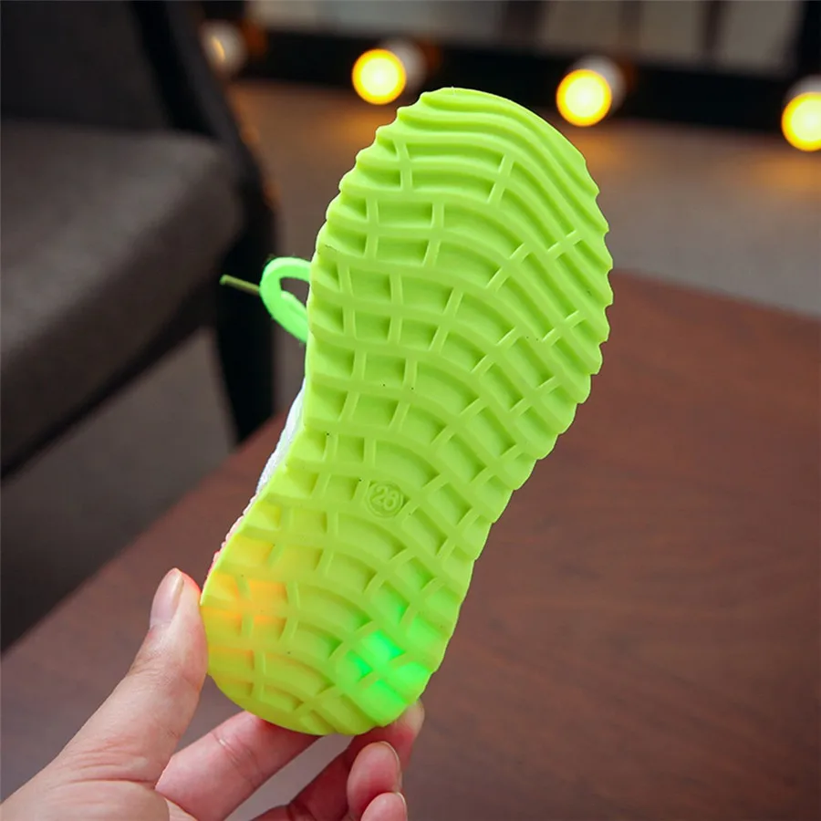 Children's sneakers LED lights boys and girls candy color soccer shoes LED light sports shoes casual shoes light shoes #40J30 (16)
