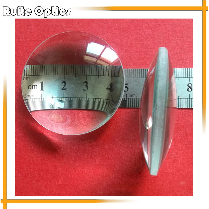 2pcs Dia 50mm Focal Length 50mm Optical Double Convex Optics Glass Lens Magnifying Glass Lenses