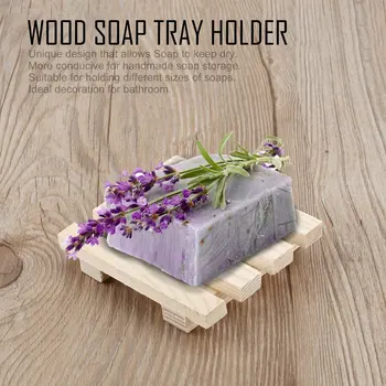 

8 * 7 cm Natural Wood Wooden Soap Dish Storage Tray Holder Bath Shower Plate Support Tray Shower Plate Wash Soap Bath