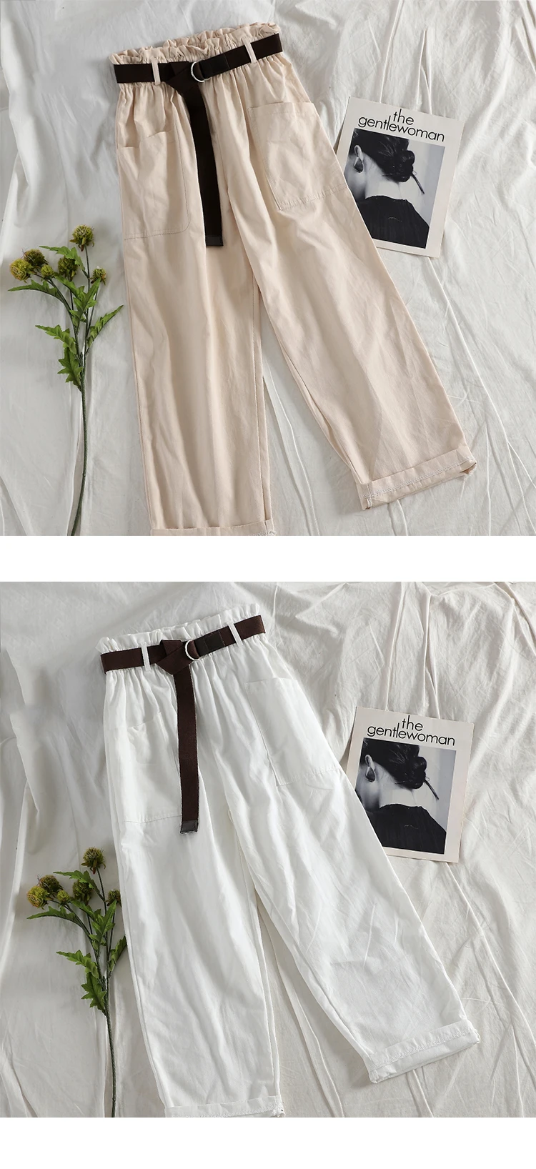 SINGRAIN Женские винтажные повседневные брюки-карго Харадзюку эластичные уличные брюки прямые брюки длиной до щиколотки