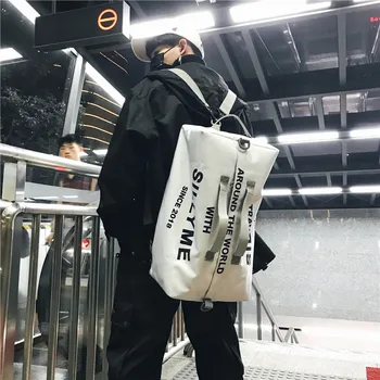 

Creative new nylon shoulder bag portable travel backpack men's fashion trendy women's fitness bag
