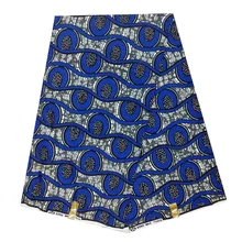 Высокое качество настоящий блок печати настоящий голландский воск голландский хлопок африканская нигерийская настоящая восковая ткань для платья 6 ярдов