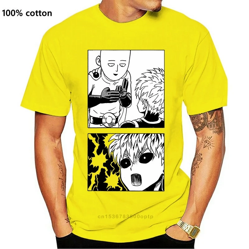 One Punch Man Сайтама и Генос манга белая футболка Фубуки пелериной болди S-3Xl хлопок