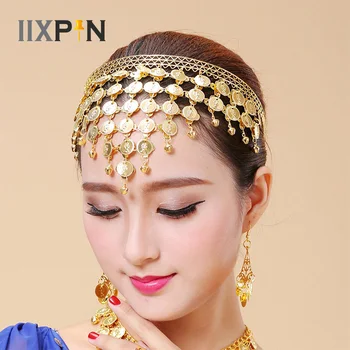 

Women Sequins Coins Tassels Belly Dance Headpiece Headband Headwear Gypsy Decor Hair Jewelry Accessories Sequin Tassels Headwear