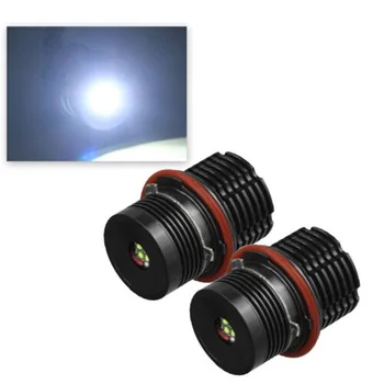 

40W Angel Eye Bulbs LED Error Free 2pcs Marker Light Aluminum 1200LM White