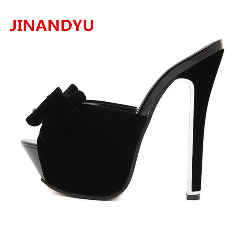 

Peep Toe Platforms Stiletto Heels Women Shoes Sandals 15cm High Heel Slippers Sexy White Black Black Platform Shoes Woman Pumps
