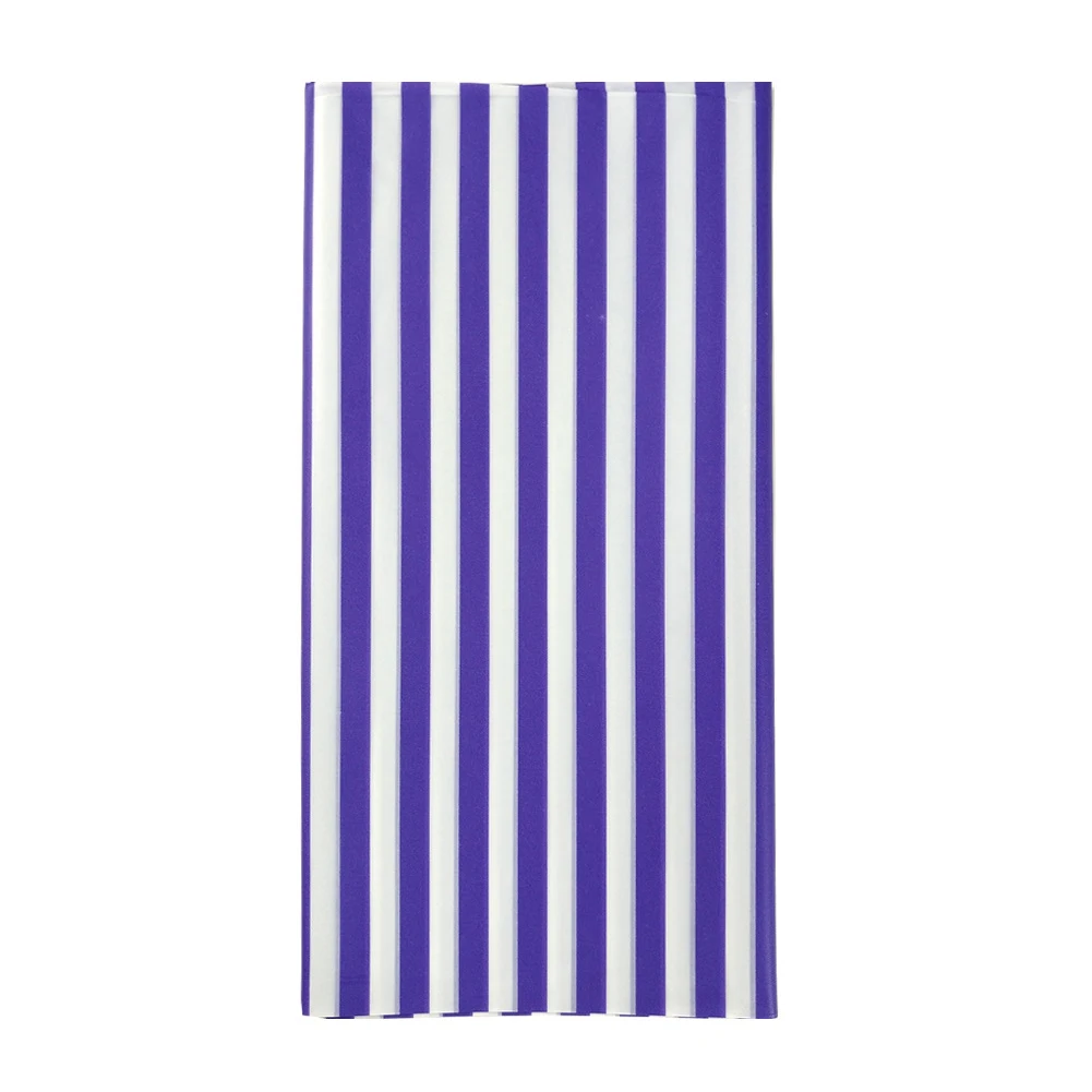 Легкая очистка прямоугольная полоса столовая Свадебная Защитная маслостойкая домашняя скатерть одноразовая скатерть для пикника декоративная крышка стола - Цвет: Фиолетовый