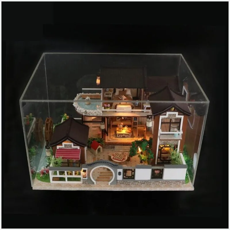 Ручной работы 3D Деревянный Пазл Сделай Сам мебель миниатюрный кукольный дом украшения для детских игрушек рождественские подарки для валентинки