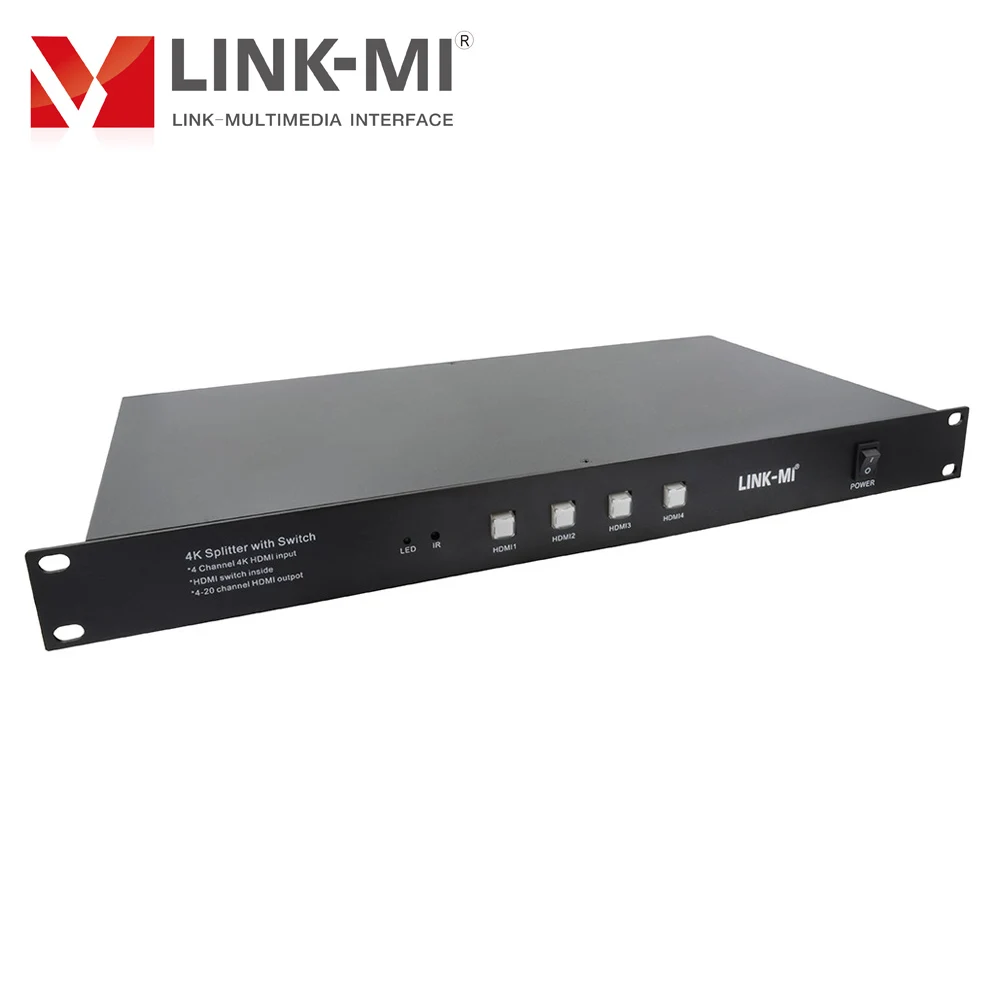 LINK-MI 4 in 20 out 4K HDMI 분배기 최대 3840*2160 @ 30Hz 또는 4096*2160 @ 24Hz UHD 비디오 분배기 지원
