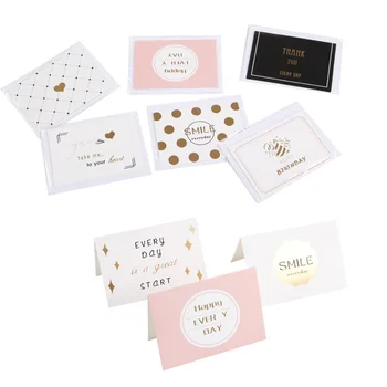 

120Pcs Cards Hot Stamping Simple Beautiful Fashion Greeting Holiday Festival Card Message Card for Greeting Holiday Festival