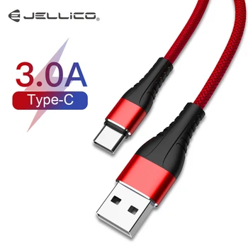 

Jellico 3A USB Type C Cable Fast Charging Wire Samsung S10 Huawei P30 Pro Fast Charge Type-C Mobile Phone Charging Micro Cable
