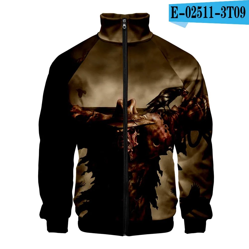 Pictured New style creepypasta 3D Printing Women and men Casual Clothes Hot Sale Slim warm and comfatable Spring zipper collar - Цвет: Pictured
