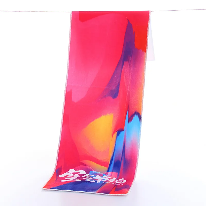 Охлаждающее полотенце, быстросохнущее полотенце для плавания, Сетчатое пляжное полотенце для фитнеса, бега, кемпинга, абсорбирующее, для холодного вытирания волос, сверхтонкое волокно - Цвет: Customized logo