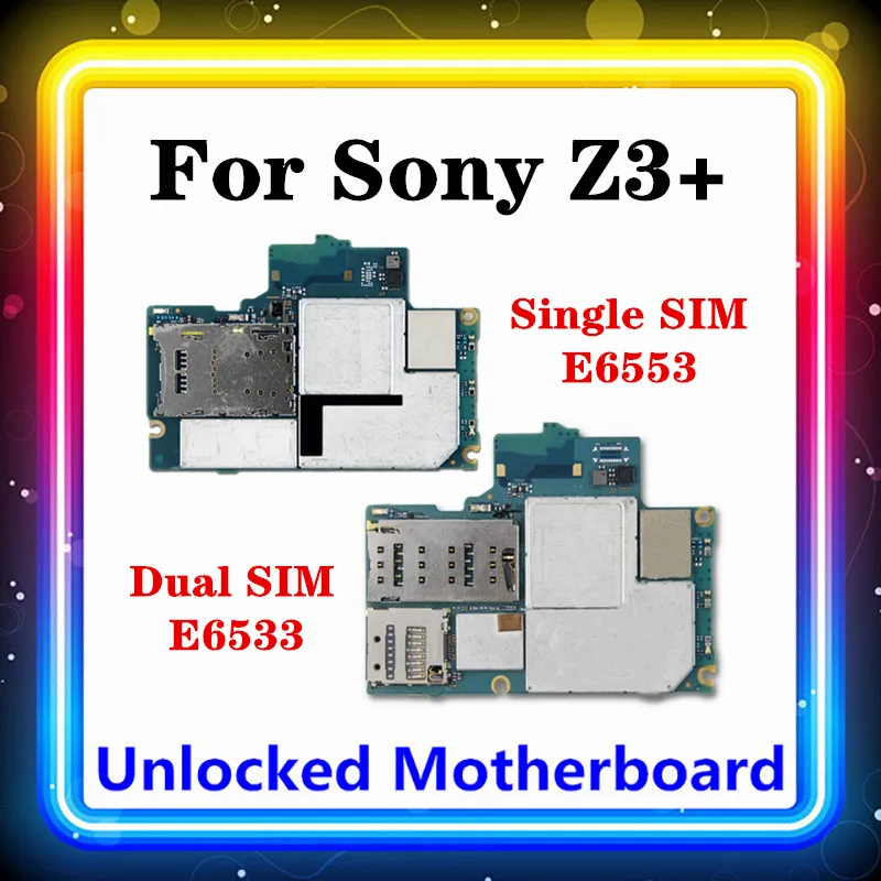 Материнская плата для Sony Xperia Z3 + E6553 E6533 материнская с одной/двумя SIM-картами ОС Android