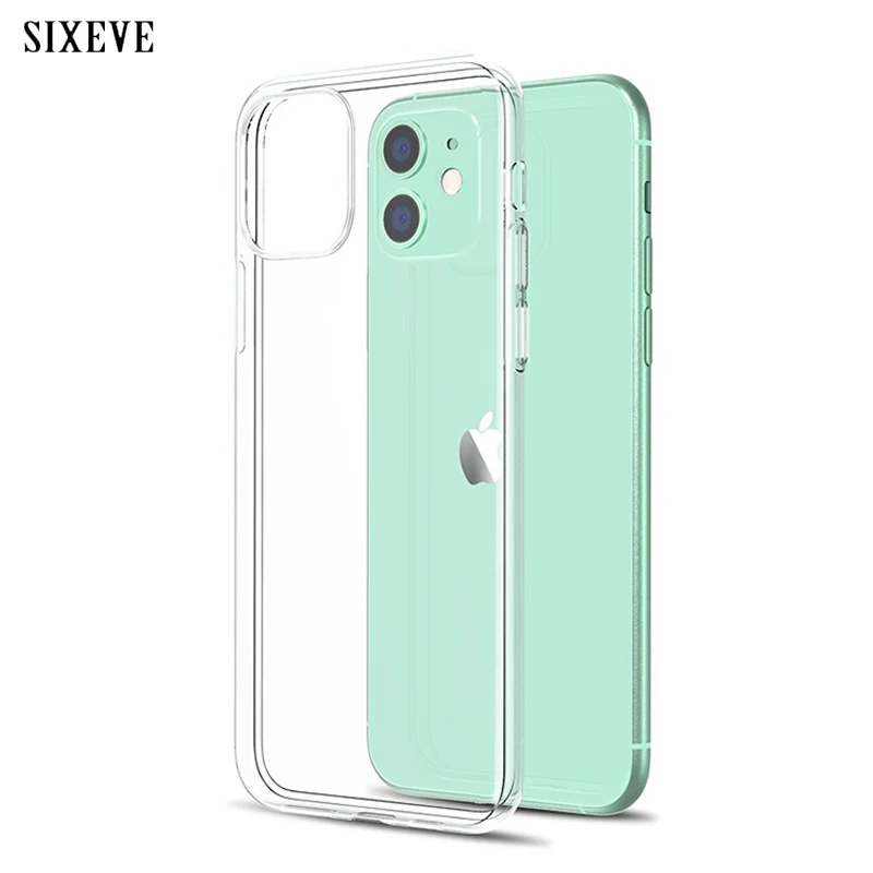 Ультратонкий Прозрачный мягкий чехол для телефона iPhone 6 6s 7 8 Plus 5 5s SE 2020 11 12 Pro X XR XS Max