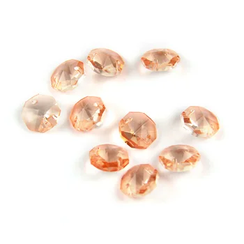 

Hot Pink Glass Crystal Octagon Beads 14MM Octagon Beads With Pendant Crystal Prism Pendnat Crystal Decoration