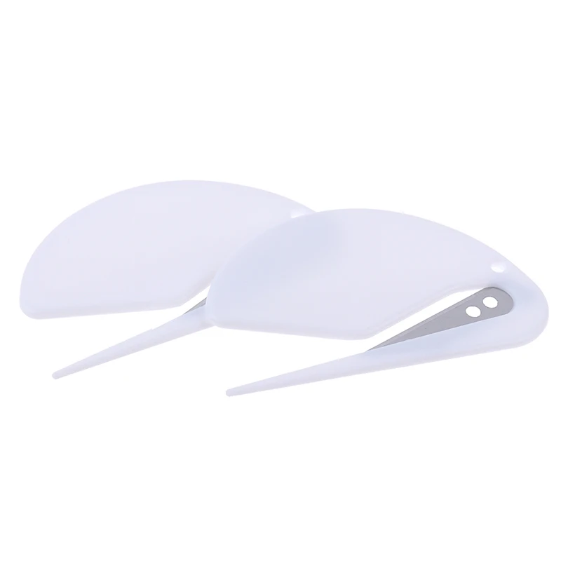 2 X Plastic Letter Opener Mail Envelope Opener Safety Paper Guarded Cutter Blade