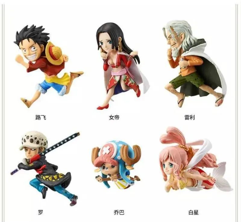 6 шт. одна штука аниме фигурка Луффи Empress Boa Hancock Rayleigh Law Tony Chopper Shirahoshi Hime детские