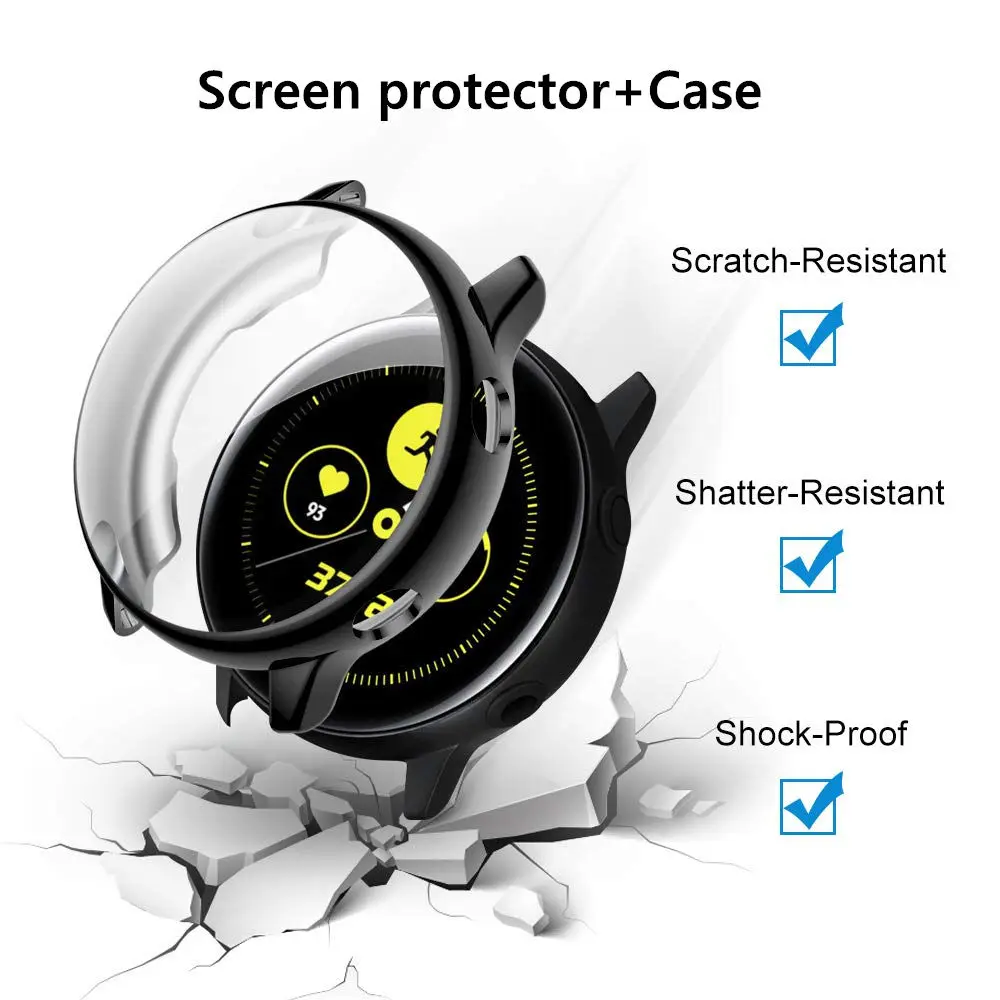 Active2 Screen Protector+Case For Samsung Galaxy watch active 2 44mm