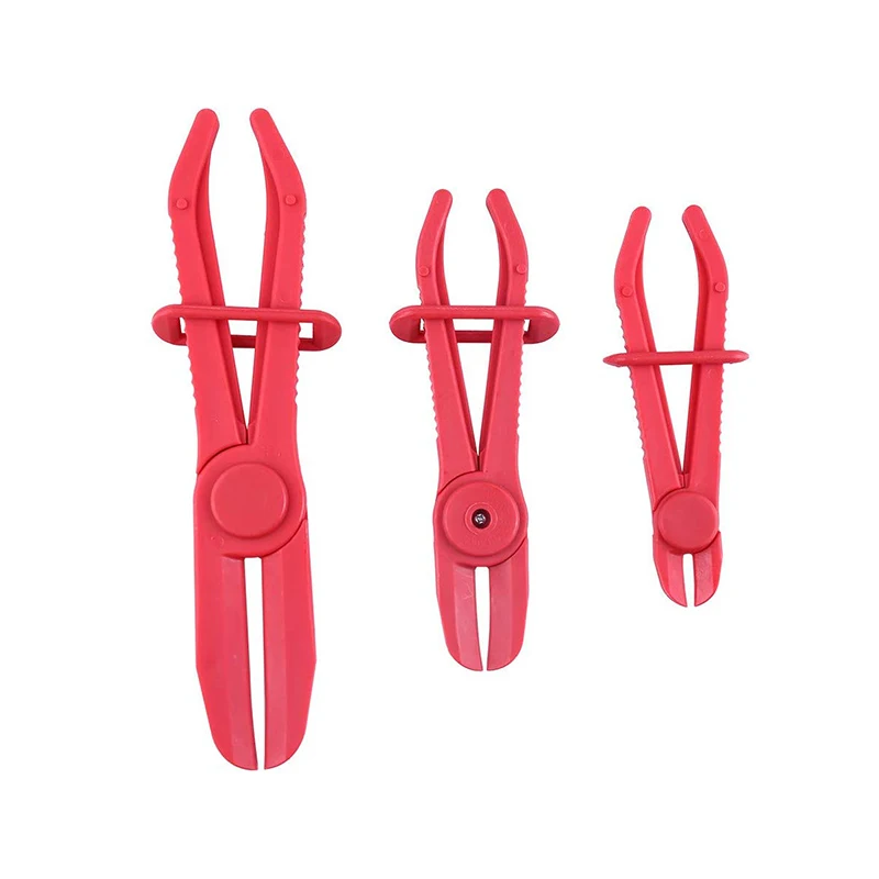 3Pcs/Set Brake Fuel Water Line Clamp Pliers Hands Free Tool Car Repair Tools Anti-Slipping Handle Plastic Hose Set |