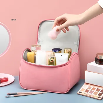 

Pu Portable Makeup Bag Multi-functional Storgage Bag INS Women's Waterproof Washed Cosmetic Bag