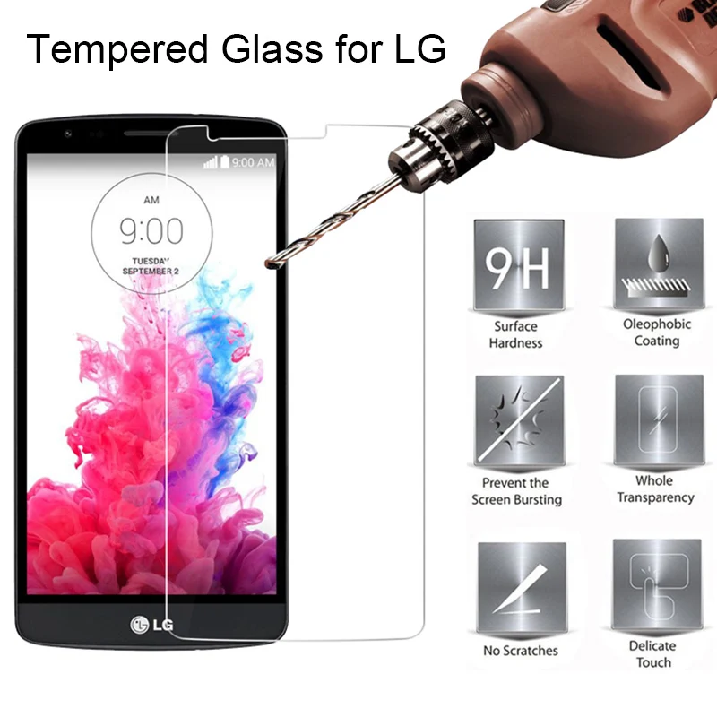Закаленное стекло для телефона 9H HD для LG G5 G6 G3 G2 Защитная пленка для экрана для LG K10 power K11 Pro